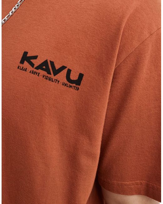 Kavu Orange Short Sleeve T-shirt for men