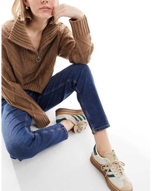 Pieces Blue Kesia Mom Jeans