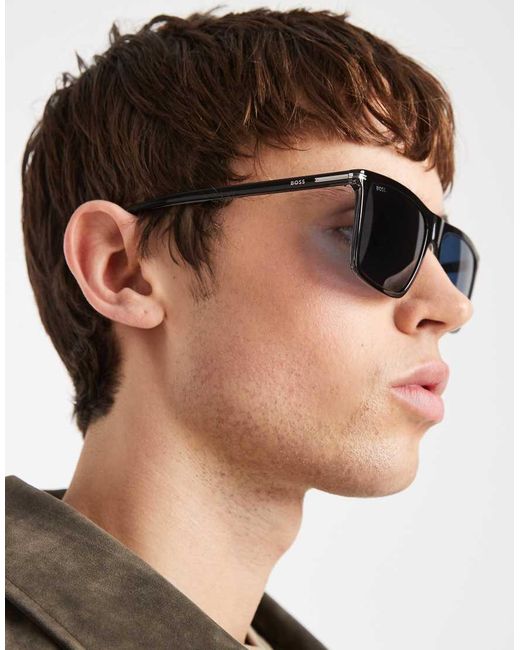 Boss Sunglasses Brown Boss Square Sunglasses for men