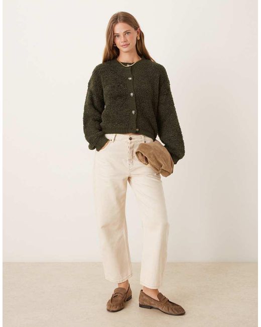 Jdy Green Teddy Cardigan