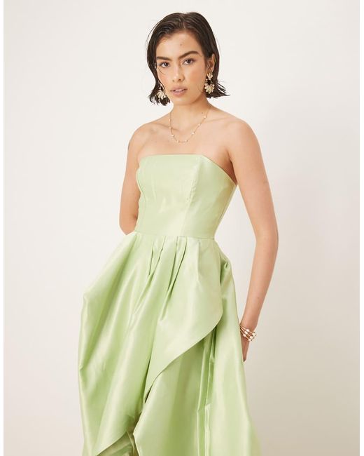 True Decadence Green Strapeless Maxi Dresses