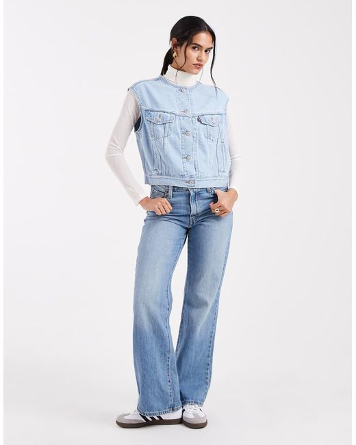 Levi's Blue Blouson Denim Vintage Gilet