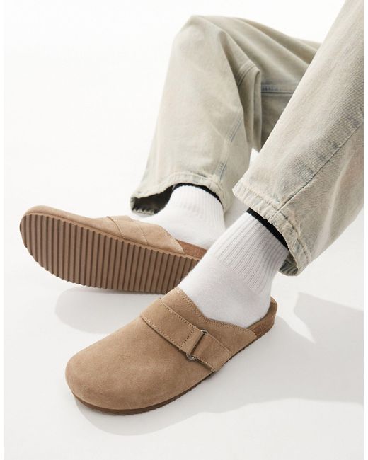 Sabots à enfiler - beige Pull&Bear pour homme en coloris Natural