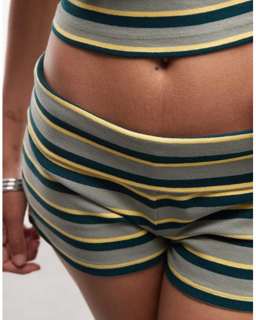 Collusion Multicolor Foldover Booty Short Co Ord
