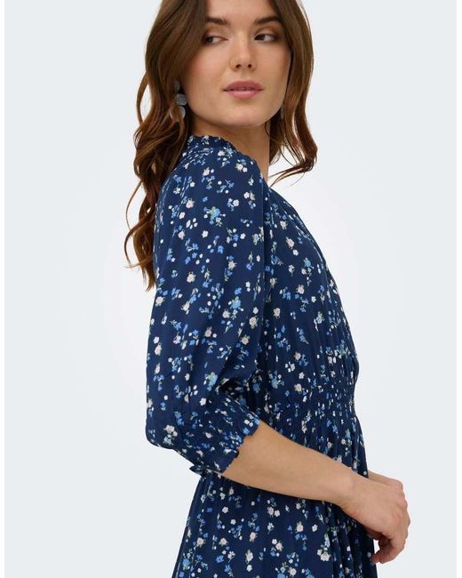 ONLY Blue Floral Printed Dress