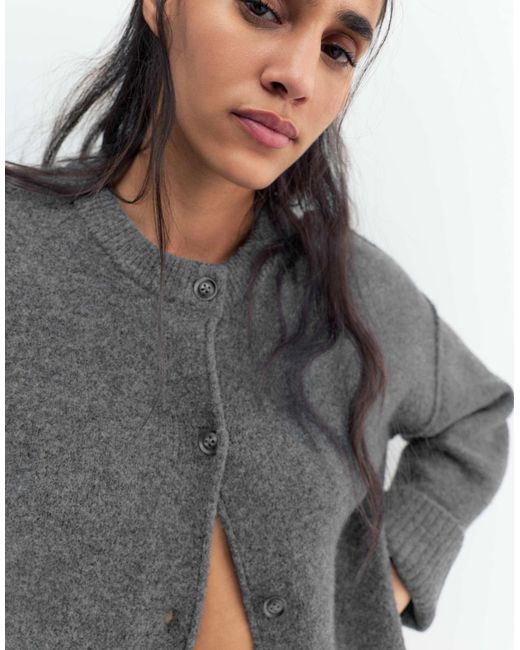 Pull&Bear Gray – strickjacke