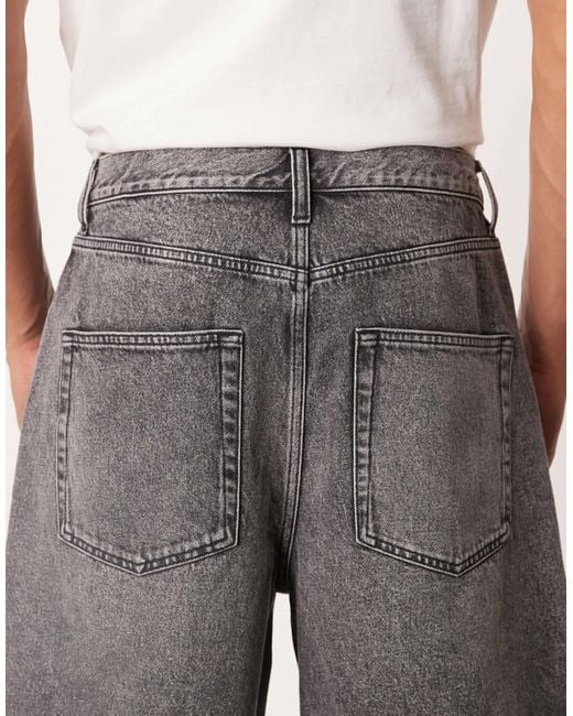 ASOS White Mid Length Denim Jort for men