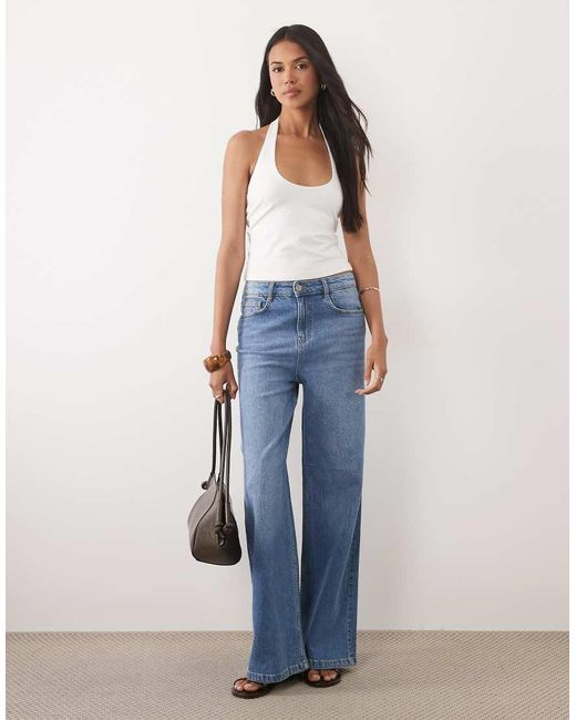 ASOS White Double Layer Minimal Halter Neck Top
