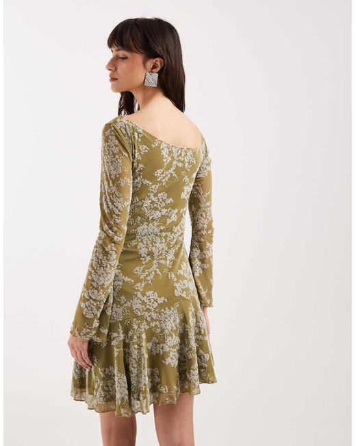 Motel Natural Ruhato One Shoulder Aysmetric Mini Dress