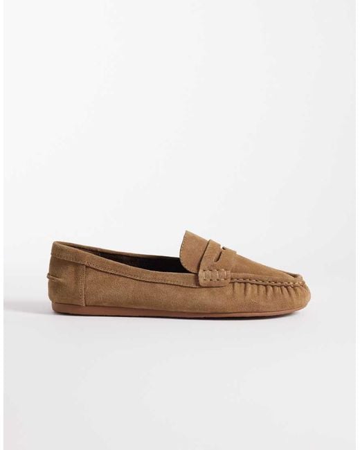 Mango White 100% Suede Loafer