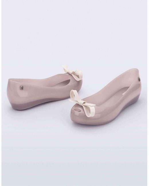 Melissa Pink Ultragirl Bow Iii Ballerina Flats