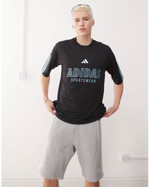 Adidas Originals Adidas football – tiro – t-shirt aus jersey in Black für Herren