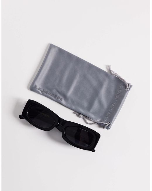 A.Kjærbede White Frida Rectangular Sunglasses