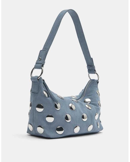 Pull&Bear Schoudertas Met Studs in het Blue