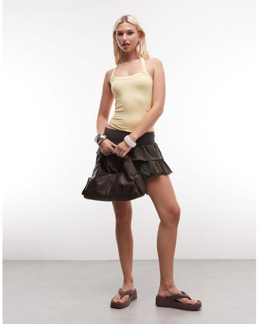 Collusion Natural Halter Neck Top