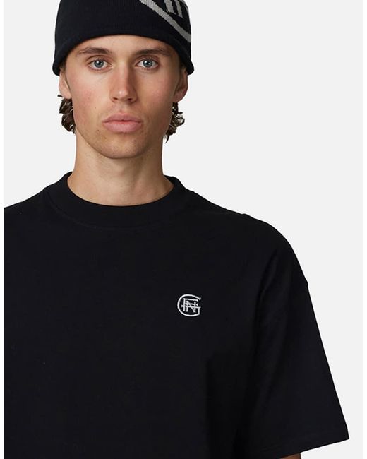 Good For Nothing Black Relaxed Monogram T-Shirt for men