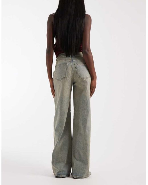 Pieces Purple Wide Leg Jeans