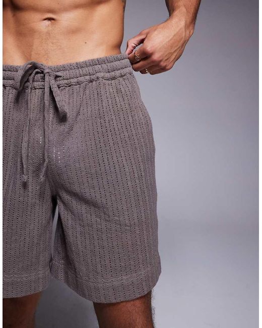 South Beach Blue Knitted Beach Short for men