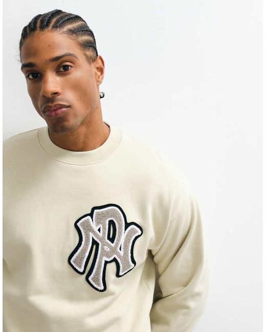 No Problemo Natural Nyp Varsity Sweatshirt for men