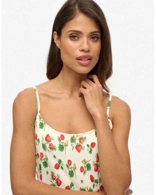 Superdry Red Bias Cut Maxi Slip Dress