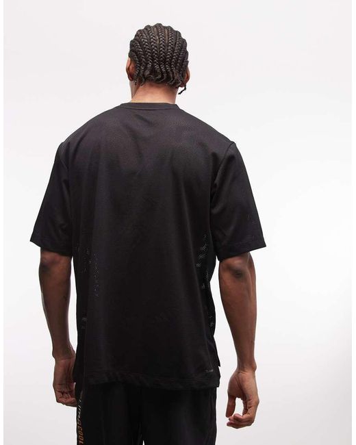 Adidas Originals Black Adidas Training Essentials Mesh T-shirt for men