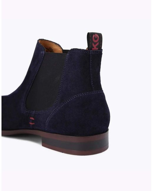 KG by Kurt Geiger Blue Pax Chelsea Boots for men