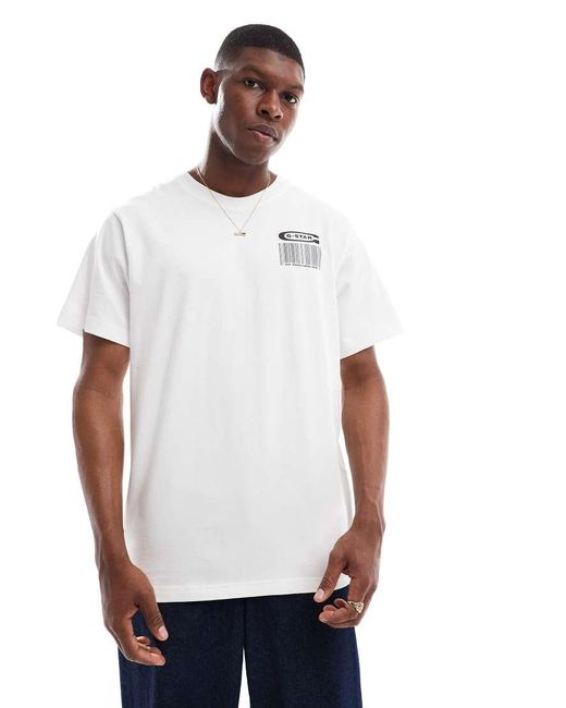 G-Star White Oversized T-shirt for men