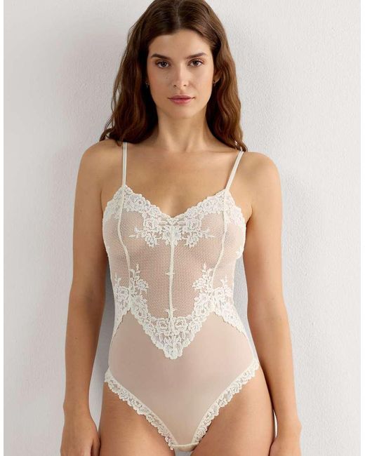 Intimissimi Natural Pretty Flowers Lace And Tulle Body