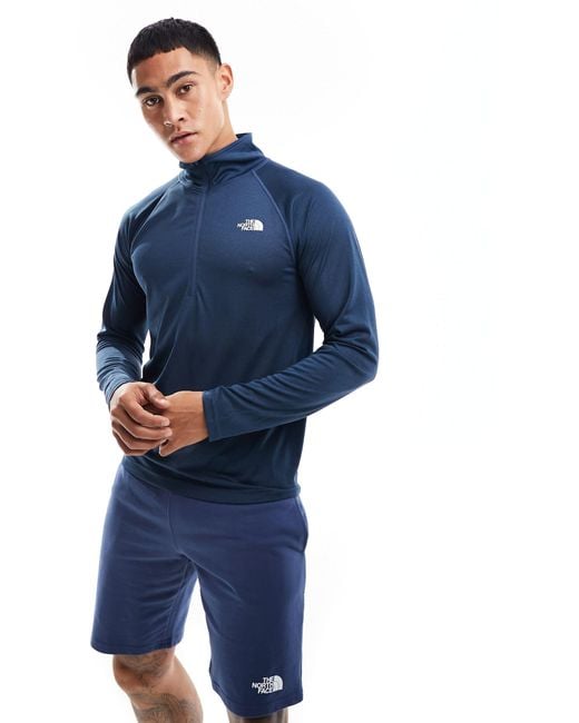 The North Face Blue Training Flex Ii 1/4 Zip Long Sleeve Top for men
