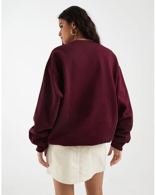 Adidas Originals Red Essential Oversized Sweatshirt