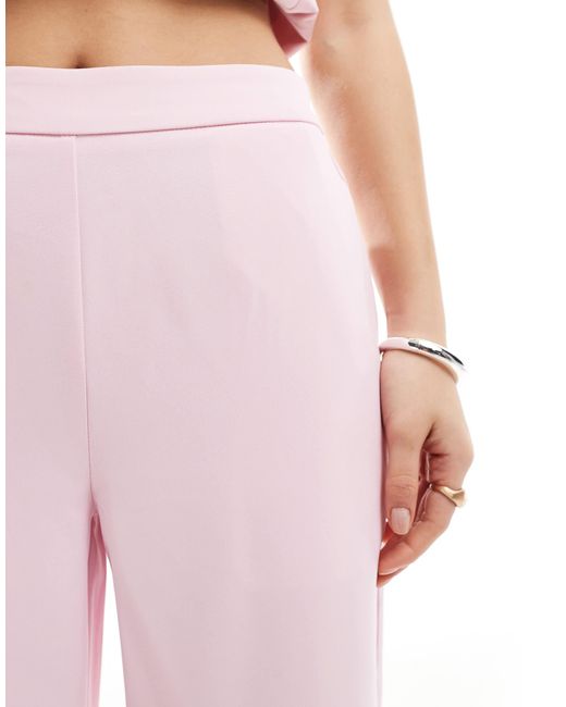 Pieces Pink Mix And Match Tailored Wide Leg Trouser