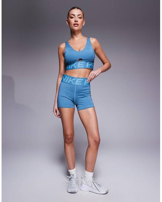 nike sports bra light blue