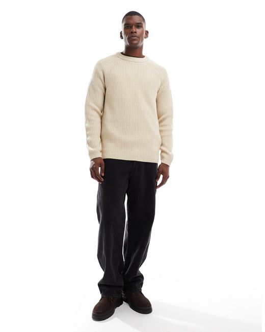 New Look – strickpullover in Natural für Herren