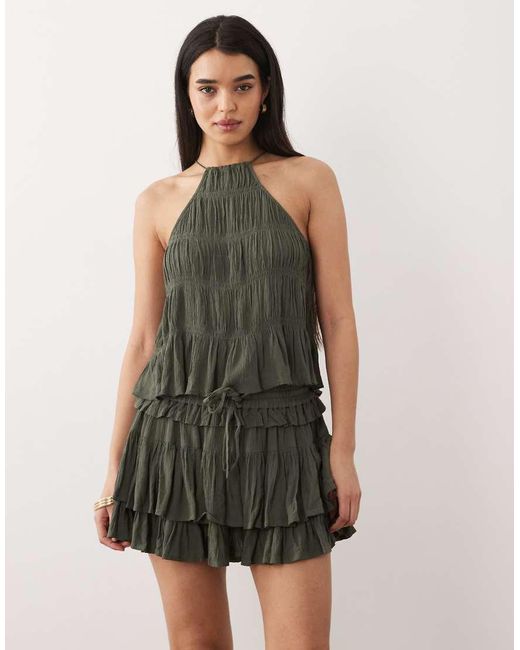Iisla & Bird Green Rara Mini Skirt
