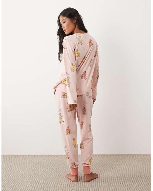 Chelsea Peers Pink Petite Long Sleeve Pyjama Set