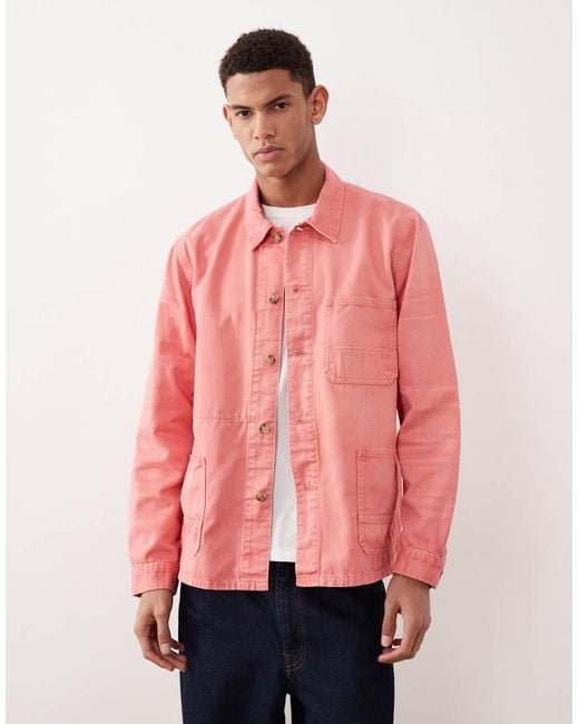 Polo Ralph Lauren Pink Patch Pocket Chino Shirt Jacket for men
