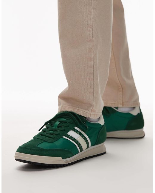 Tommy Hilfiger Green Retro Runner Cleat Trainers for men