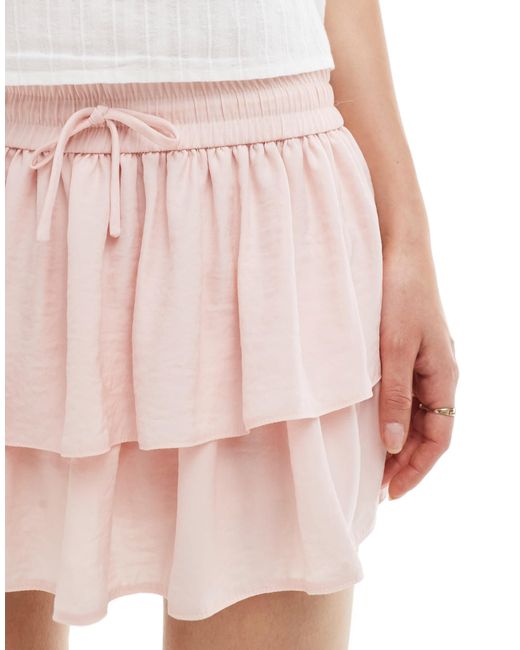 Miss Selfridge White Tiered Skort