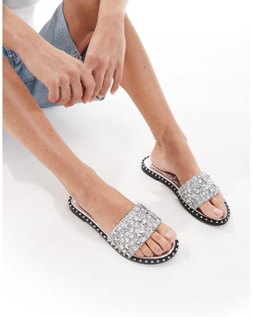 SEQWL White – tarrogan – flache sandalen