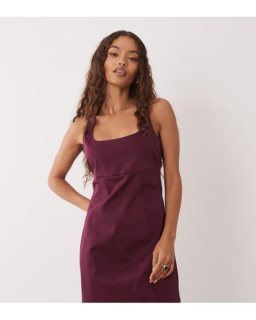 ASOS Purple Asos Design Petite Square Neck Bodycon Mini Dress