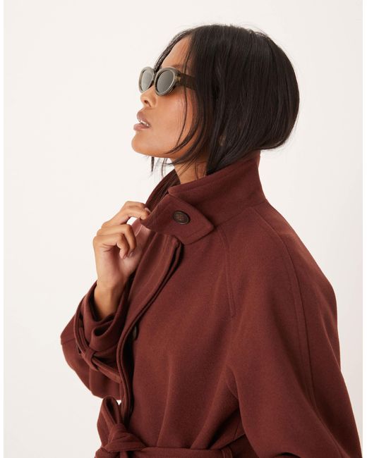 ASOS Red Asos design petite – eleganter longline-trenchcoat