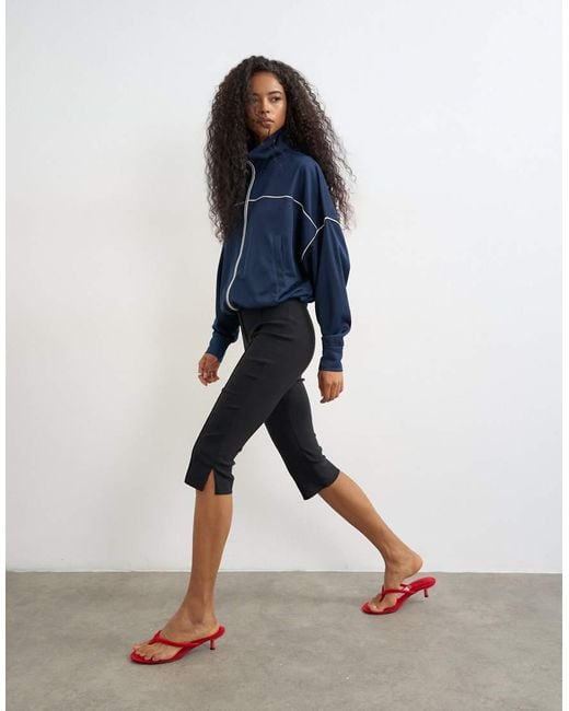 TOPSHOP Blue Capri Trouser