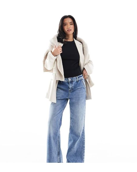 Miss Selfridge Flared Jeans Met Wijde Pijpen in het Blue