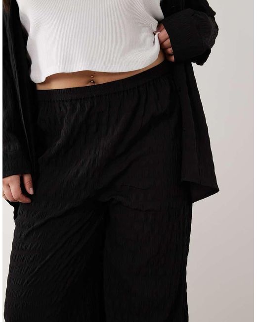 Esmee Curve Black Esmee Plus Textured Beach Trouser Co-ord
