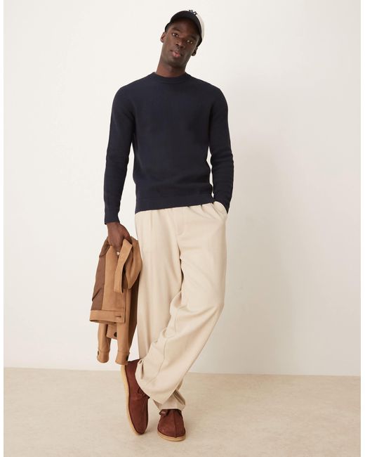 Pull ras SELECTED pour homme en coloris Blue