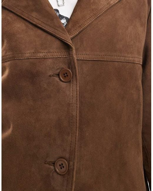 ASOS Brown Real Suede 70S Jacket