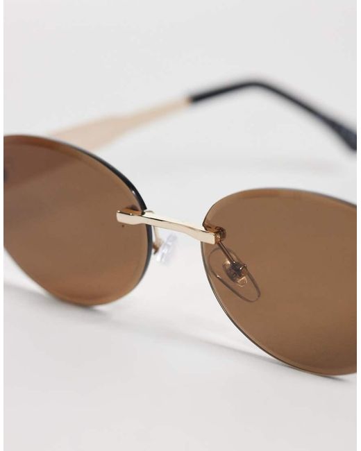 Gina Tricot Brown Rimless Sunglasses