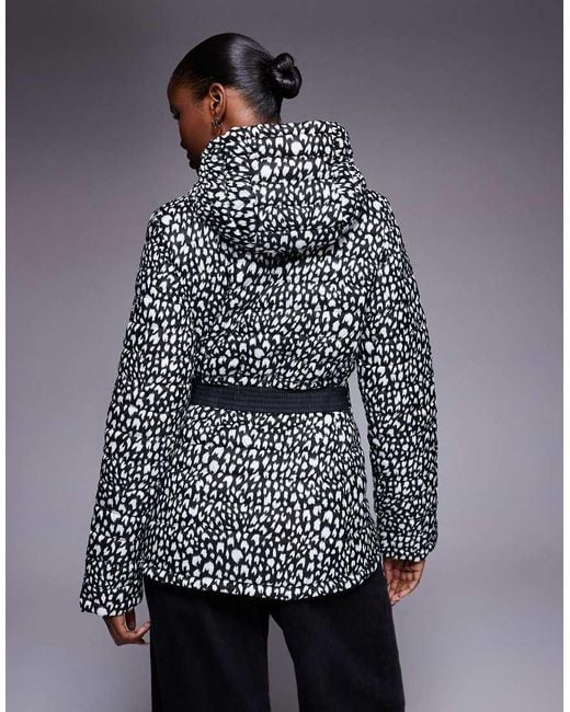 Barbour Gray Printed Jada Puffer Jacket