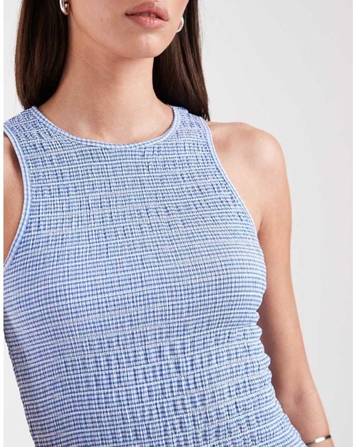 ONLY Blue Sleeveless Midaxi Smock Dress