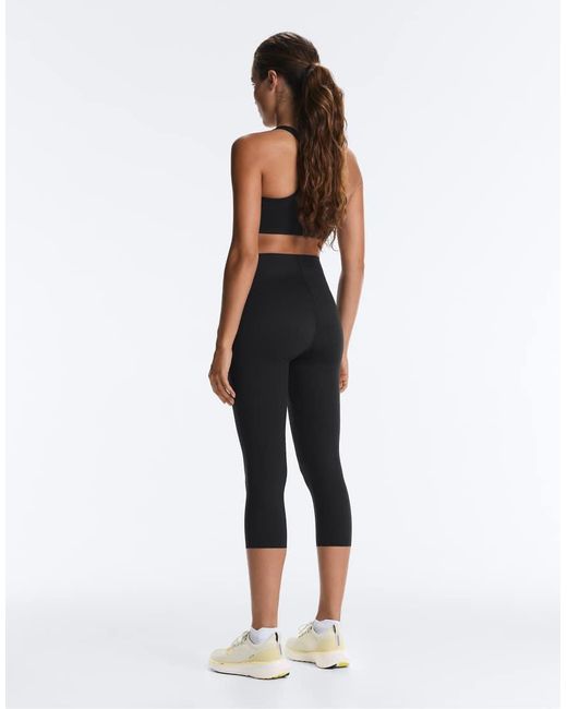 Oysho Blue High-support Compressive Crossover Back Sports Bra